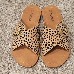 Leopard Slide Sandal